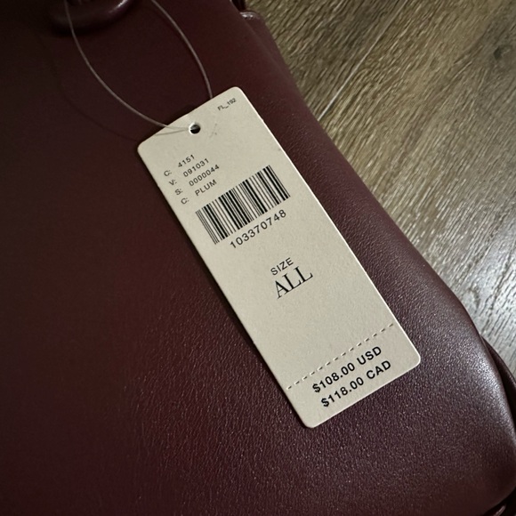 NWT Anthropologie Dark Red Handbag - Picture 4 of 5